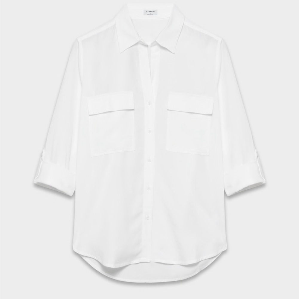 Aritzia Babaton Utility Shirt White